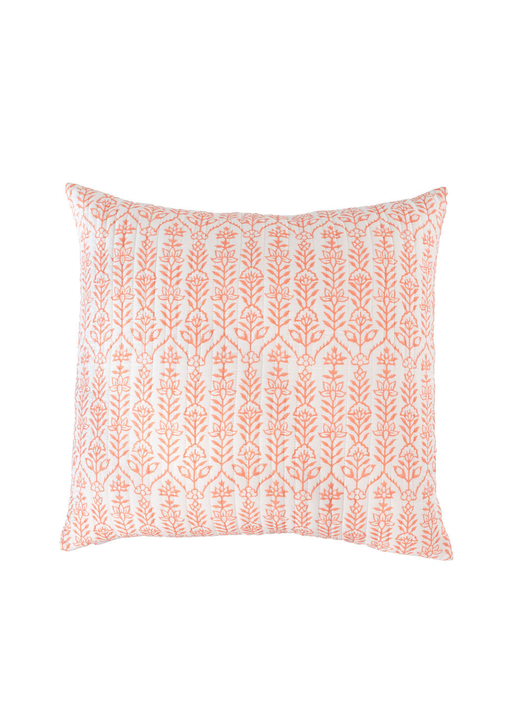 DANA SMALL DESIGNS Throw Pillow Flower Row Tangerine