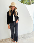 JUMPER 1234 Textured Cardigan Black