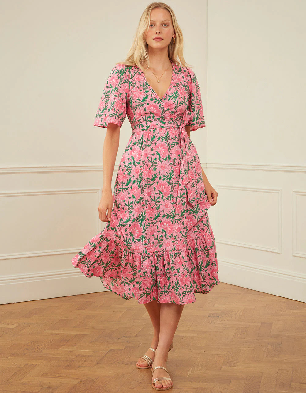 FINAL SALE PINK CITY PRINTS Jemima Dress Bubblegum Rose