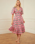 FINAL SALE PINK CITY PRINTS Jemima Dress Bubblegum Rose