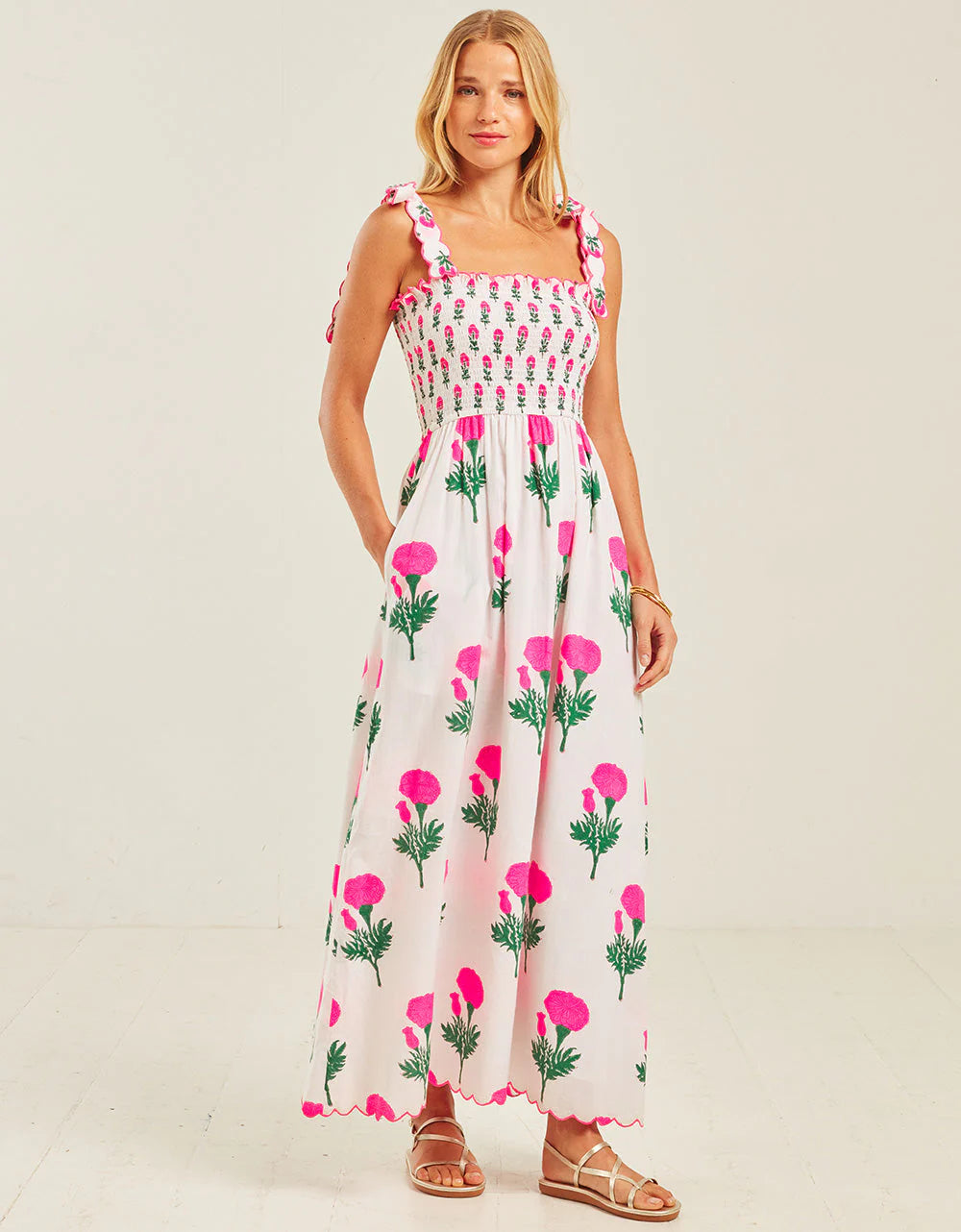 PINK CITY PRINTS Ellie Dress Neon Marigold – Matilda's Life