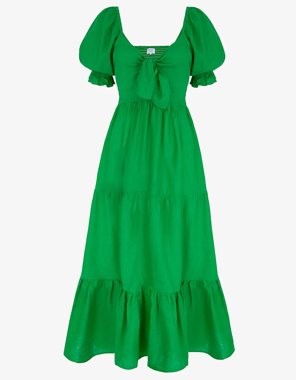 FINAL SALE PINK CITY PRINTS Hannah Dress Parakeet Linen