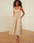 FINAL SALE PINK CITY PRINTS Malaga Dress Sunshine Pineapple