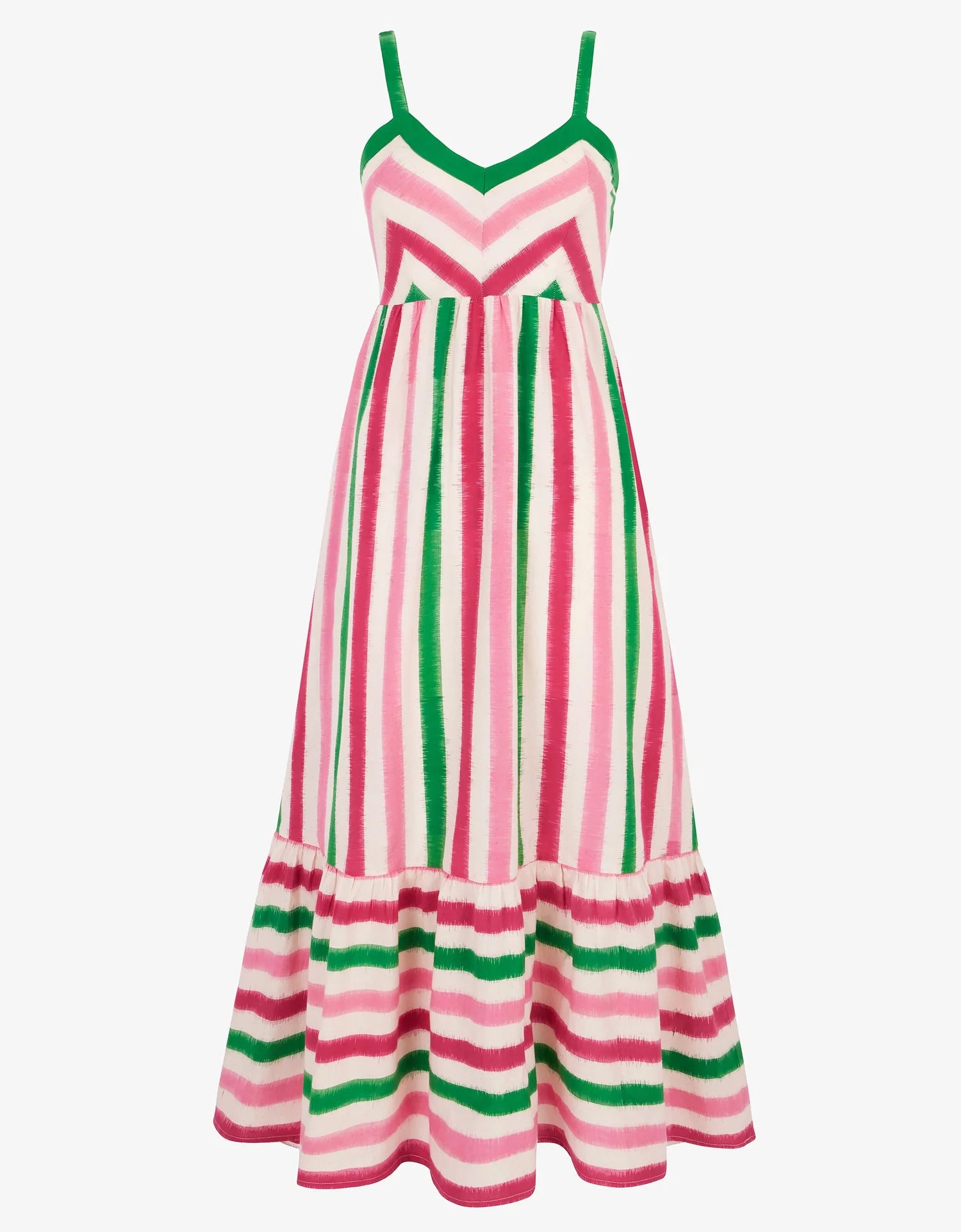 PINK CITY PRINTS Puglia Dress Watermelon Stripe