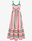 PINK CITY PRINTS Puglia Dress Watermelon Stripe