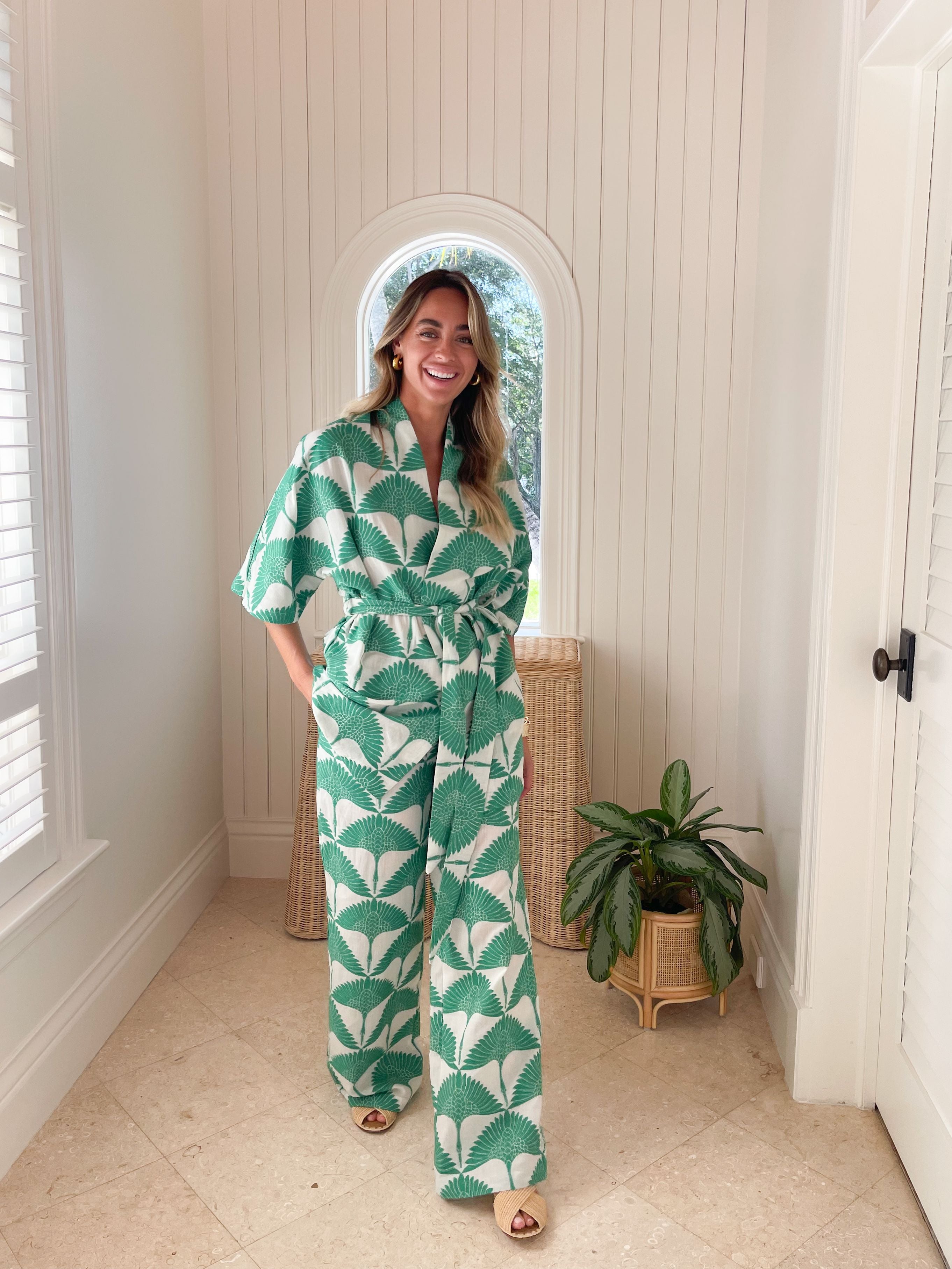 KASIA Pandora Pants White/Green