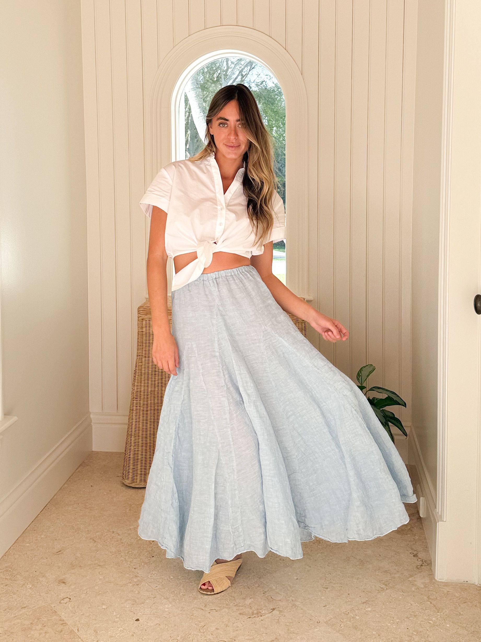 LLEA BLUE Zoey Skirt Chambray – Matilda's Life Style