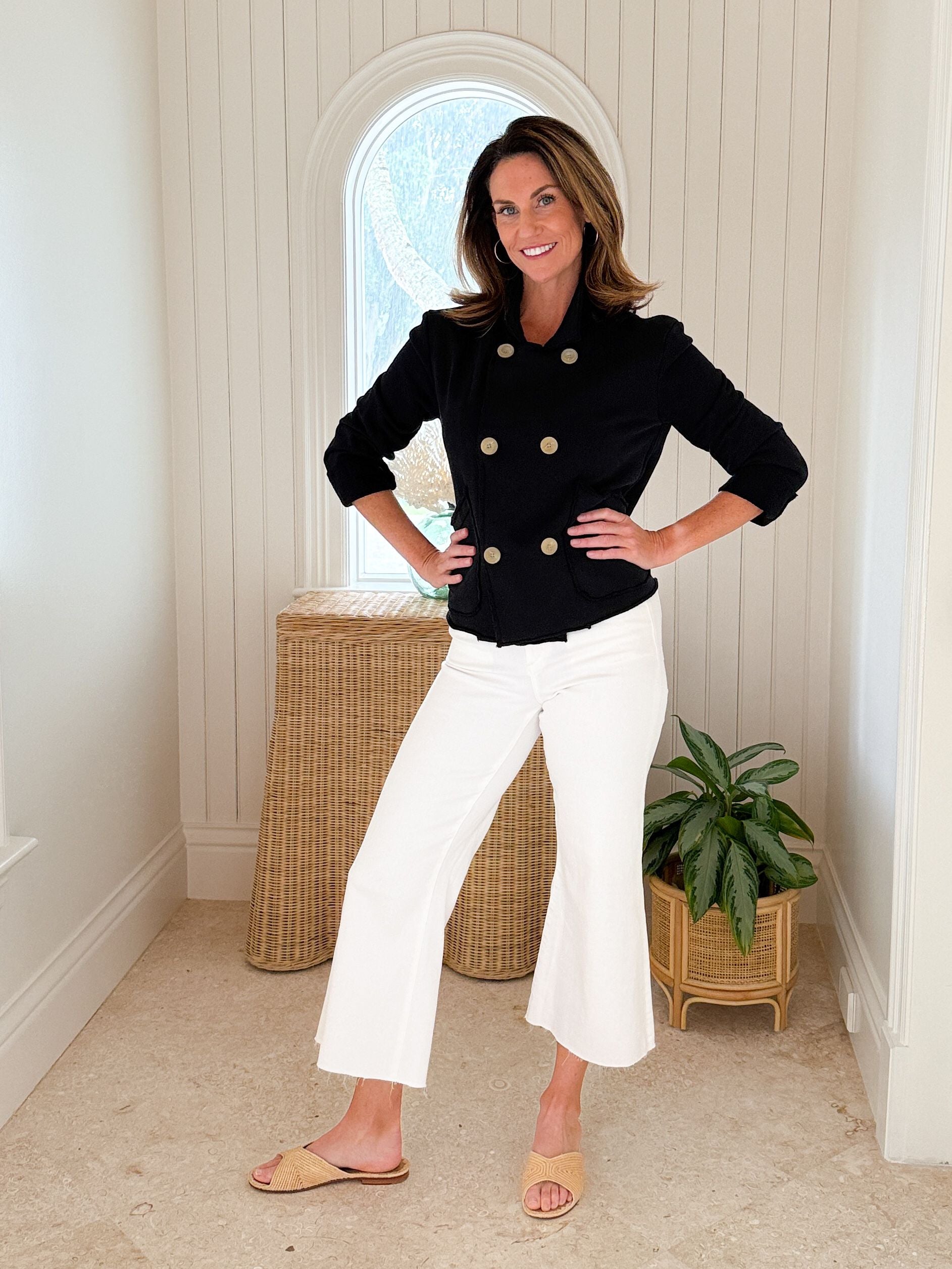 FRANK & EILEEN Mini Belfast Crop Peacoat British Royal Navy