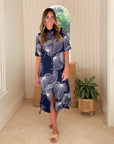 WALKER & WADE Day Break Dress Navy Palm