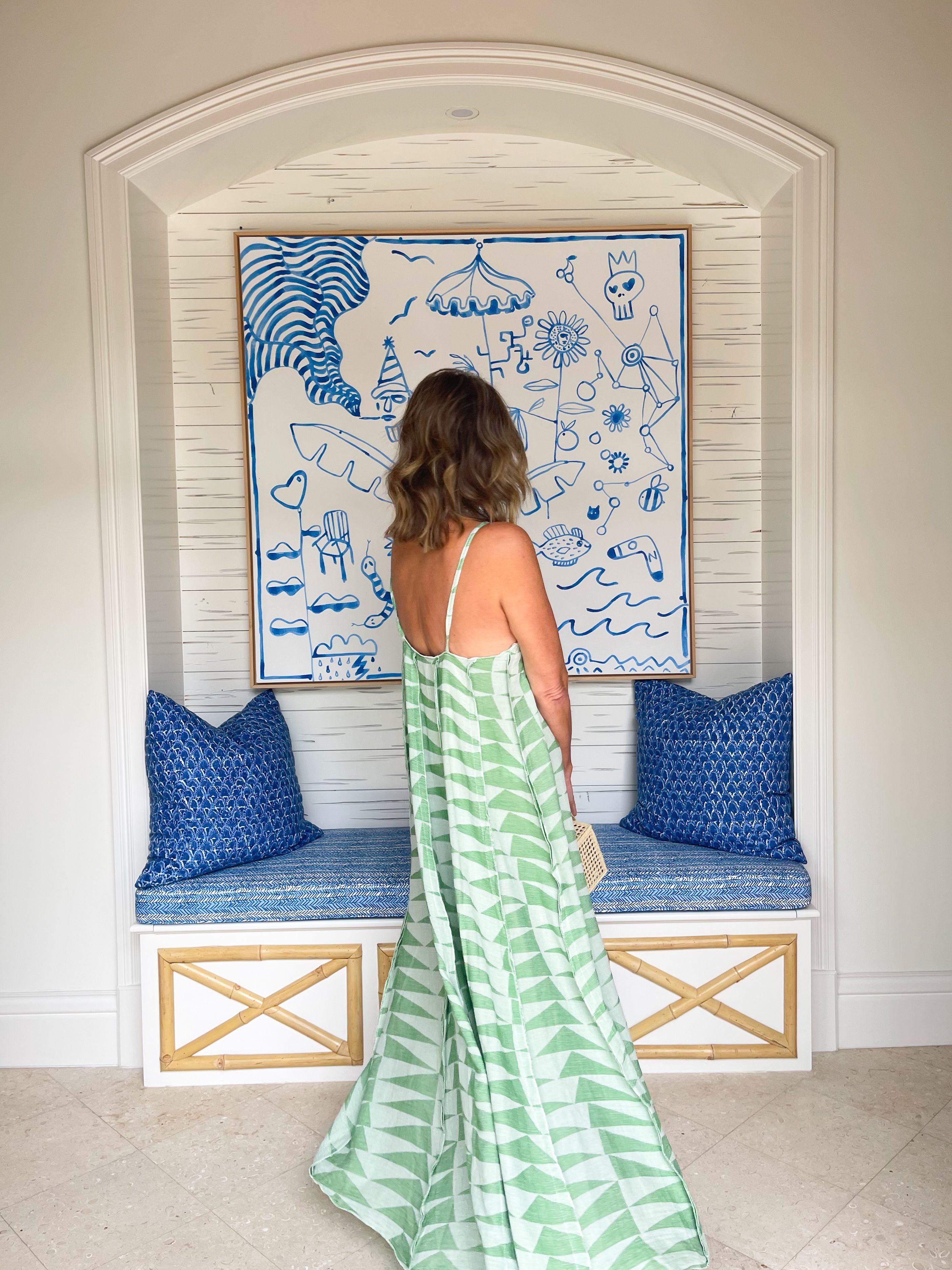 PEARL & CAVIAR Paros Maxi Dress Green