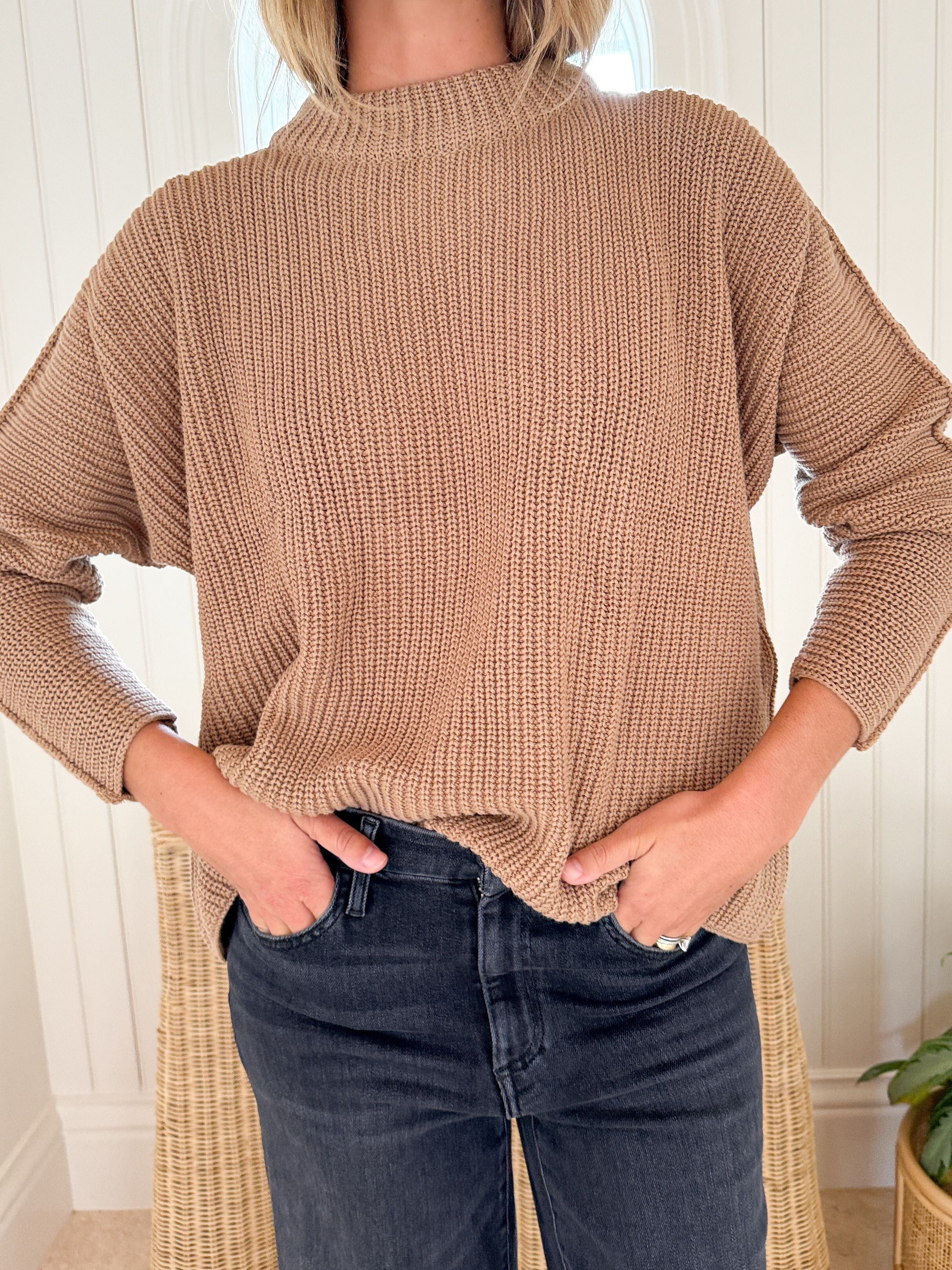 FRANK & EILEEN Montecito Sweater Camel
