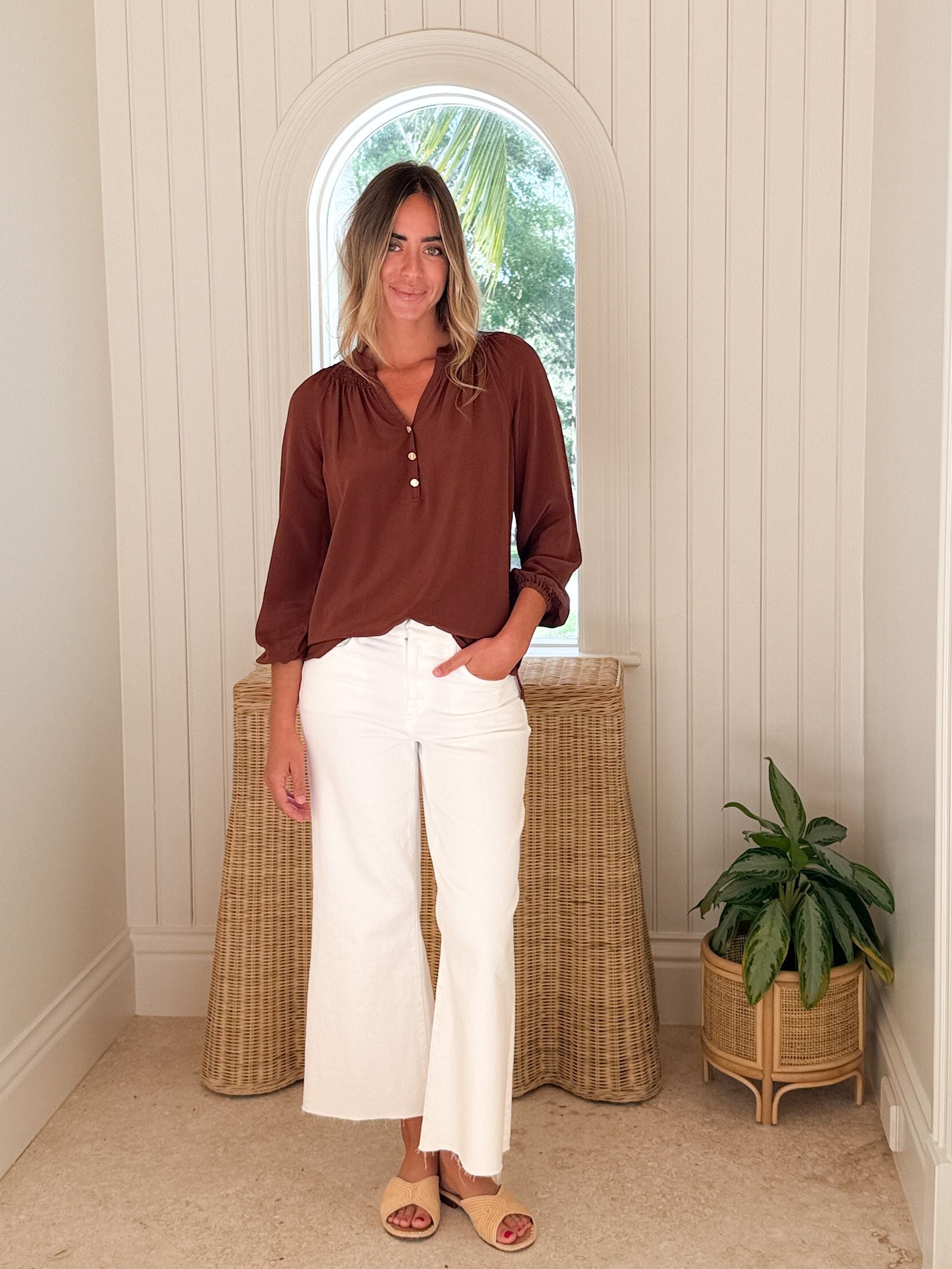 LILLY PULITZER Elsa Top French Roast