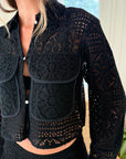 GRACE & BARDOT Lacey Jacket Black Lace