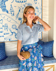 LA PORTE Ophelia Knit Top Cashmere Blue