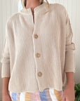 FRANK & EILEEN Montecito Cardigan Sand