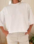 FRANK & EILEEN Presley Oversized Tee White