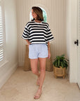 FRANK & EILEEN Presley Oversized Tee Nautical Stripe