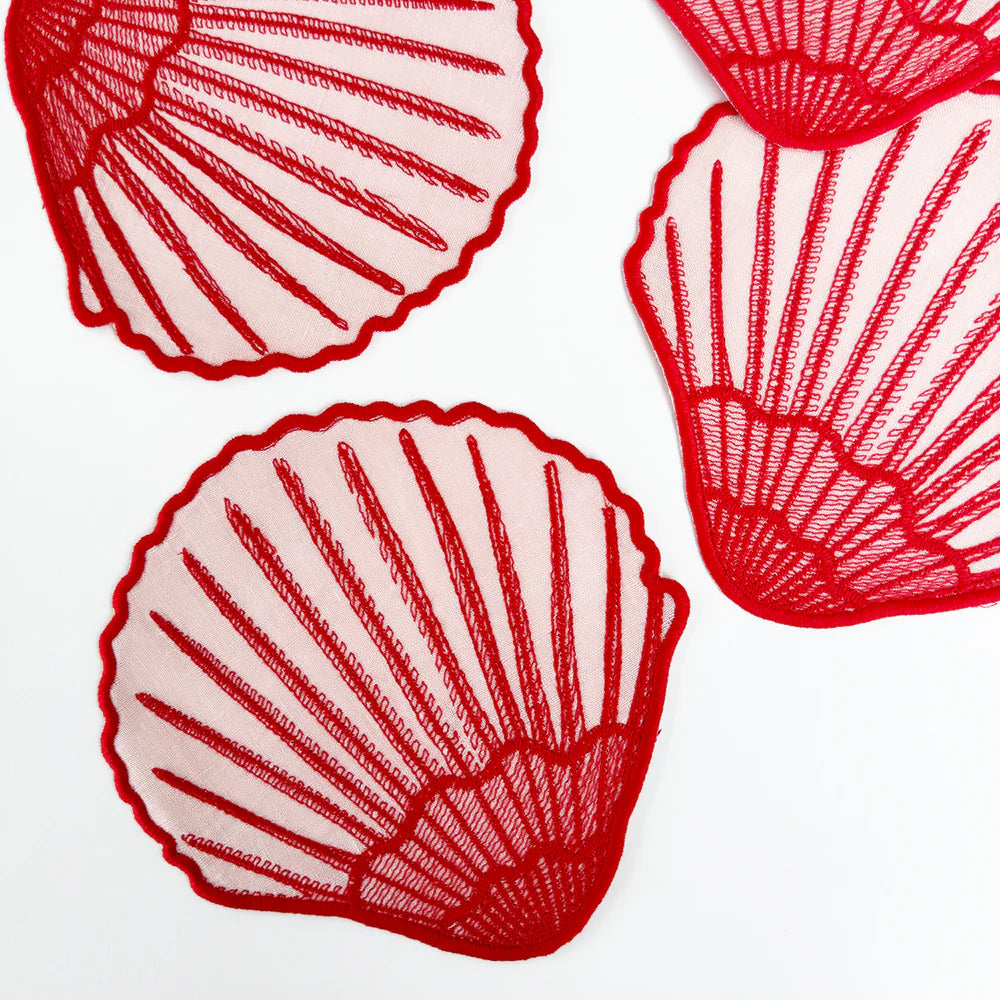 Sea Shell Cocktail Napkins Set/4