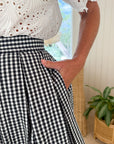 HUNTER BELL Eva Skirt Black/White Seersucker Gingham