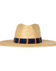 SUNSHINE TIENDA Navy and Orange Palm Hat