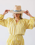 SUNSHINE TIENDA Tropical Toile Palm Hat