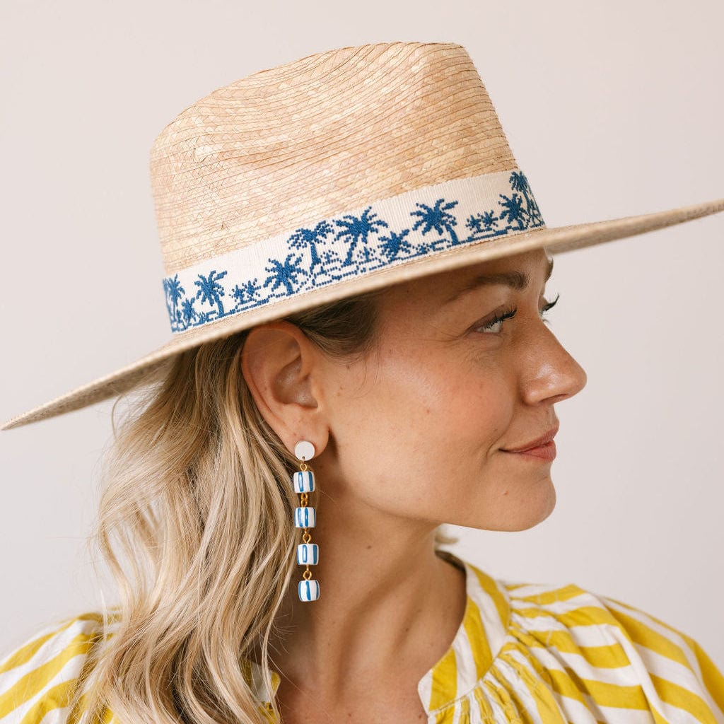 SUNSHINE TIENDA Tropical Toile Palm Hat
