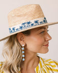 SUNSHINE TIENDA Tropical Toile Palm Hat