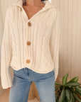 FRANK & EILEEN Cotswold Mini Cardigan Ivory