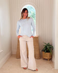 HIHO Relaxed Crew Sweater Misty Blue