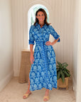 OMIKA Palm Maxi Dress Mika Azure