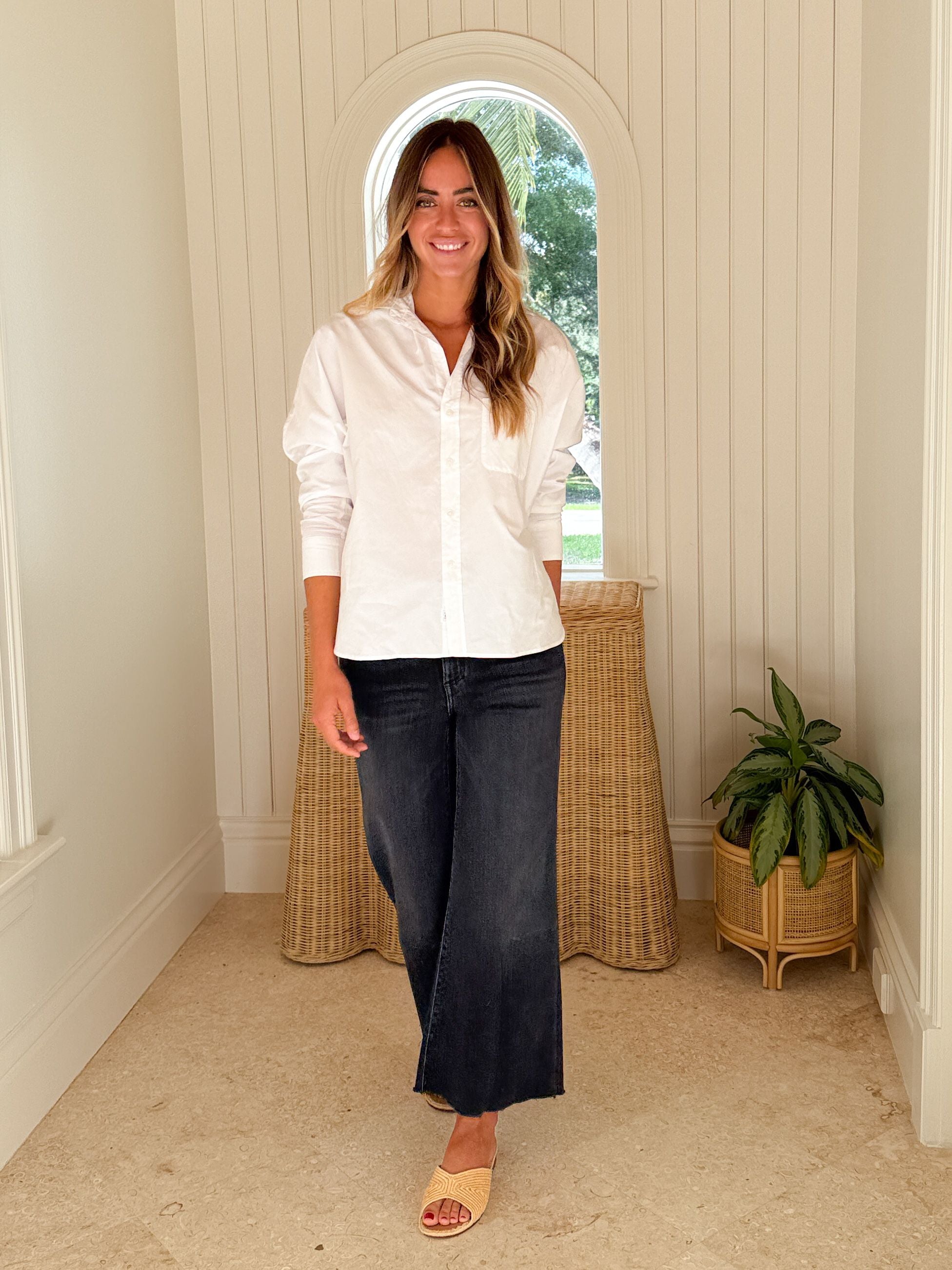 FRANK & EILEEN Oona Button Up Shirt White