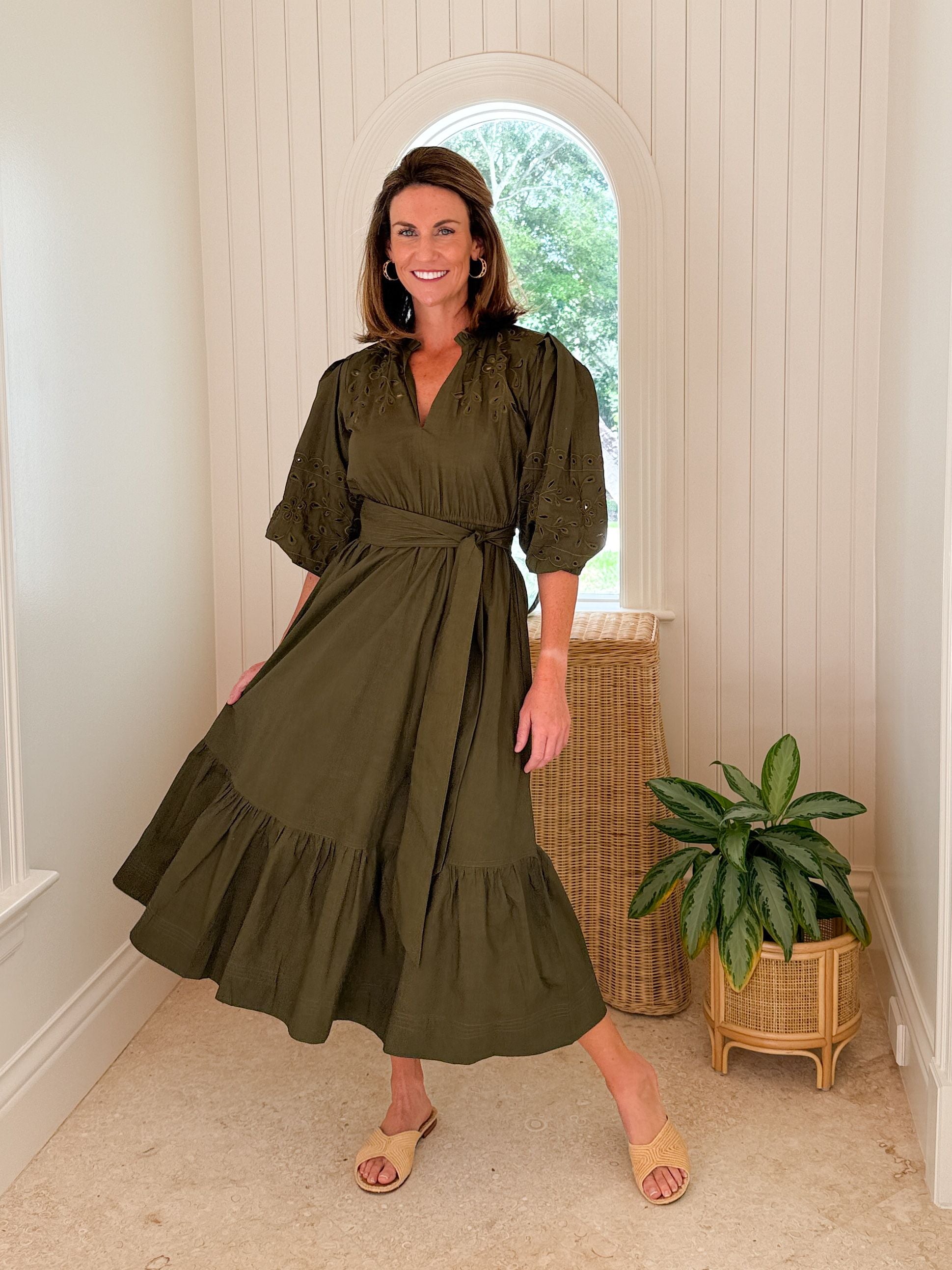 BELLA TU Becca Dress Loden Green