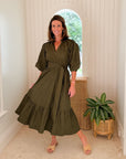 BELLA TU Becca Dress Loden Green