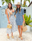NAVY BLEU Eva Dress Brown Medallion