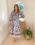 FINAL SALE CARA CARA Raya Dress Marcel Blue