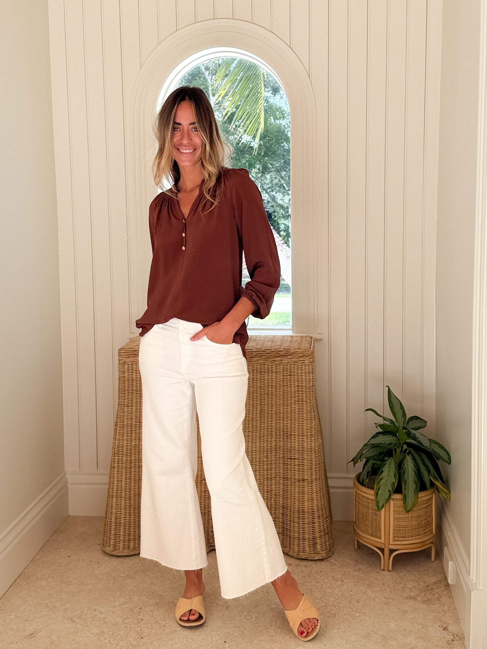 LILLY PULITZER Elsa Top French Roast