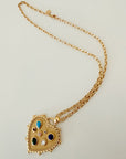 JANE WIN LOVE Treasure Trove Heart Pendant on Long Link Box Chain