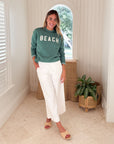 Beach Sweatshirt Heather Forest