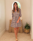 LOLA AUSTRALIA Daisy Boo Mini Dress Starburst Latte
