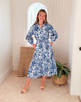 CARA CARA Hutton Dress Berries Egret