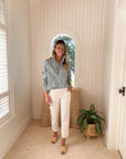 FINAL SALE FRANK & EILEEN Blackrock Utility Pant Chalk
