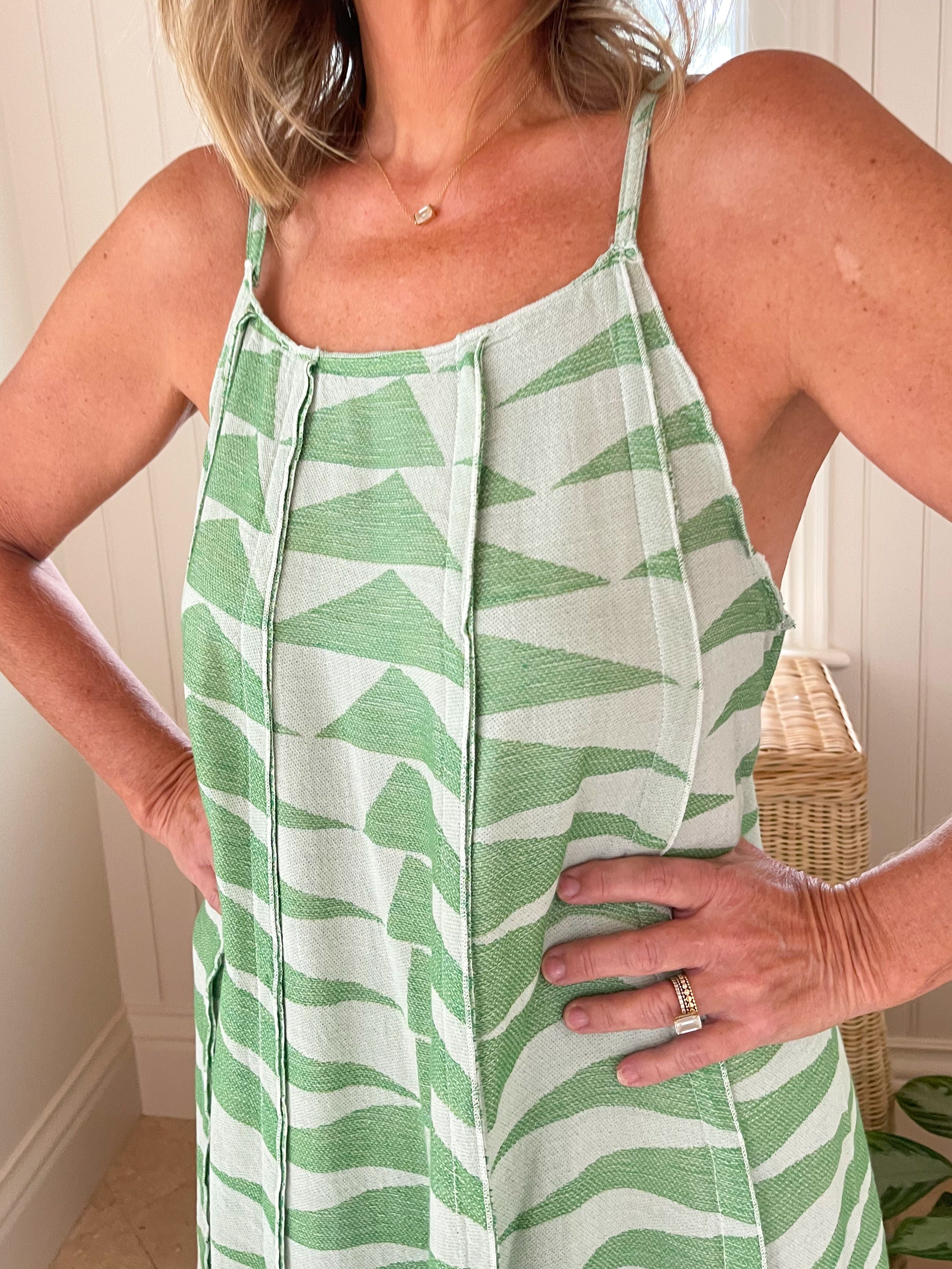 PEARL & CAVIAR Paros Maxi Dress Green