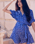 FINAL SALE MISA Vienna Dress Lapis Tile