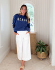 Beach Sweatshirt Heather Royal