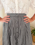 HUNTER BELL Eva Skirt Black/White Seersucker Gingham