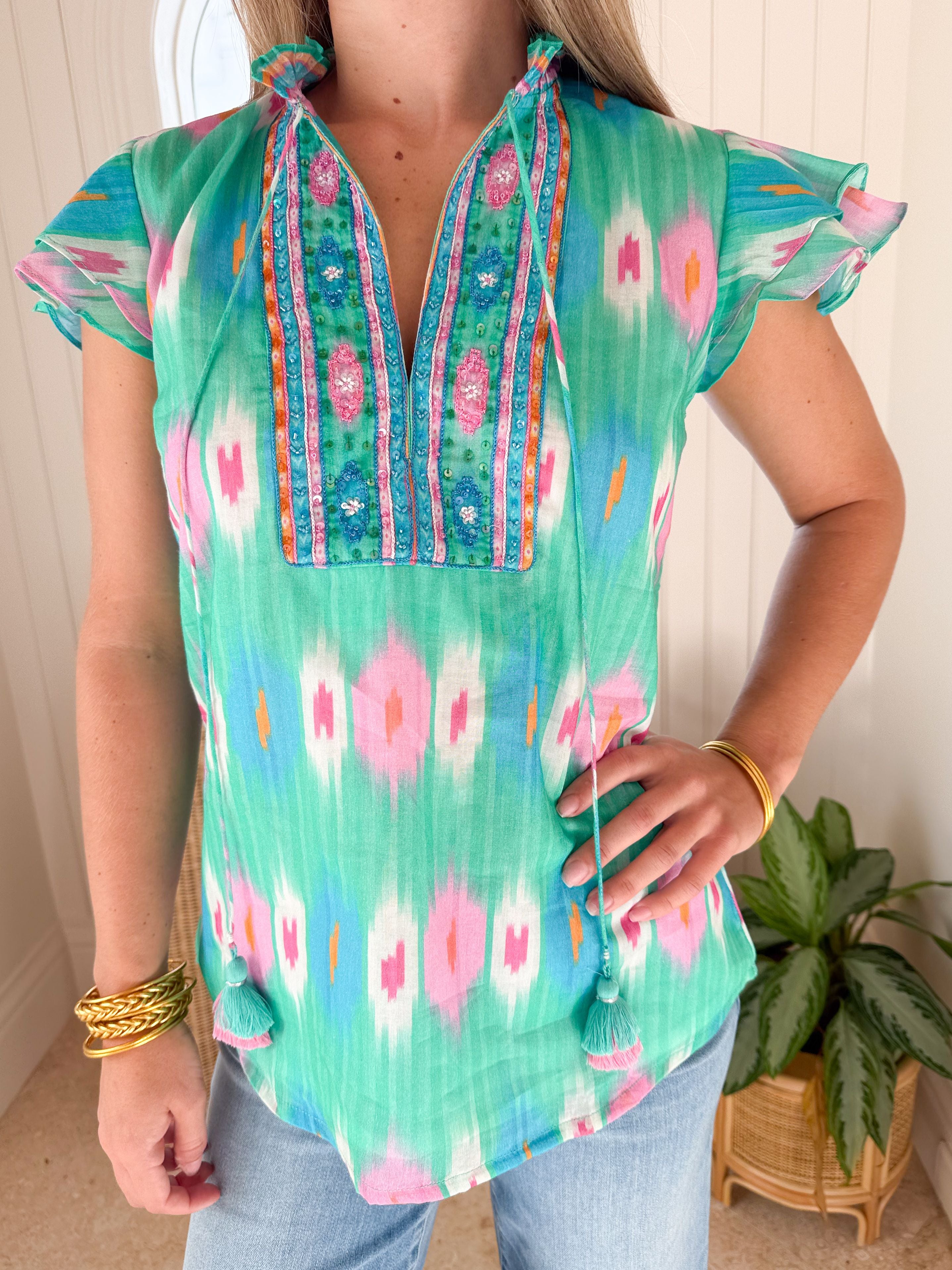 FINAL SALE BELLA TU Camden Top Mint