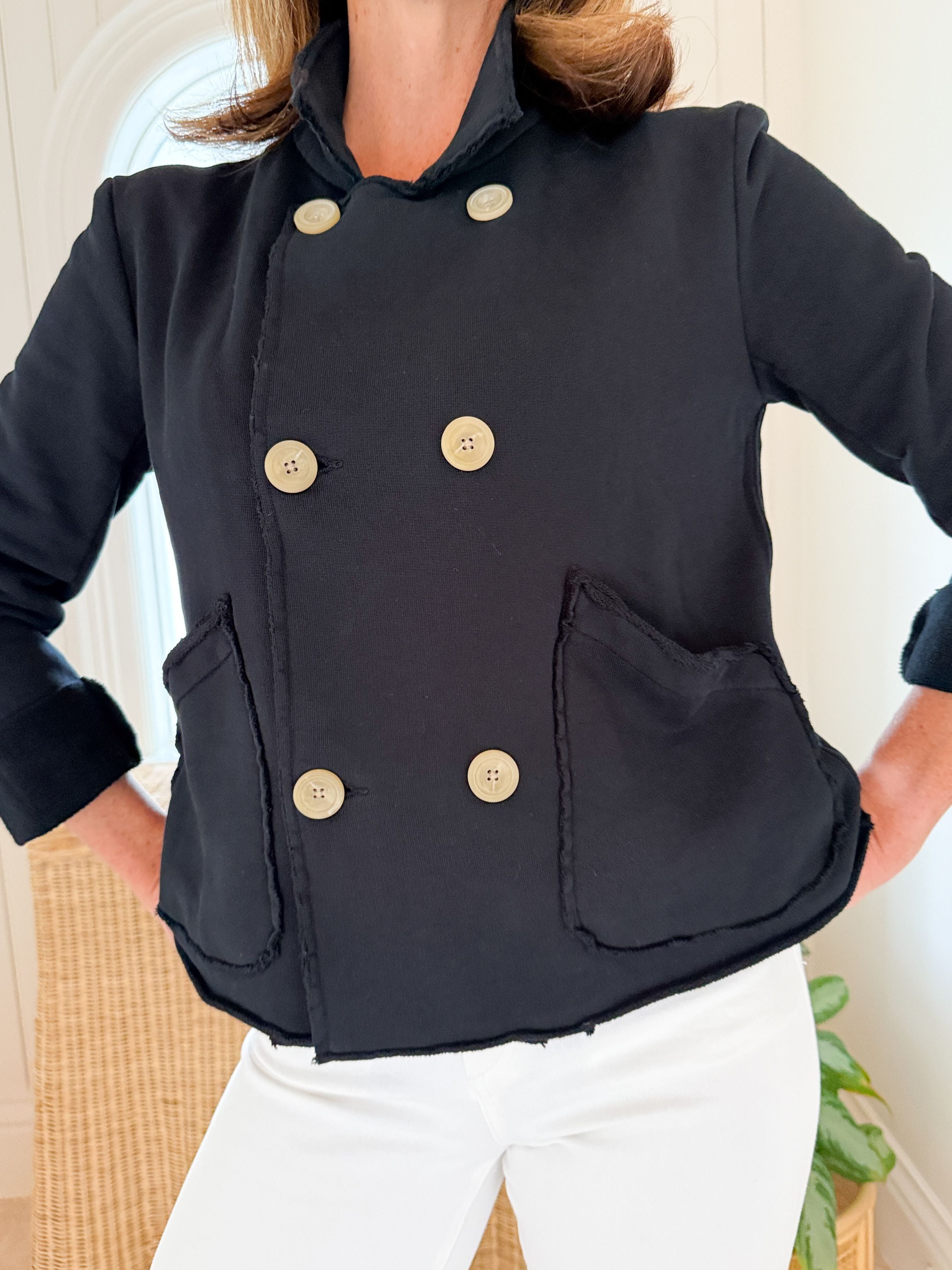 FRANK & EILEEN Mini Belfast Crop Peacoat British Royal Navy