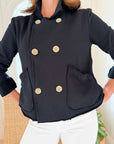 FRANK & EILEEN Mini Belfast Crop Peacoat British Royal Navy