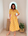 BEAU & RO Jane Dress Virginia Stripe Marigold