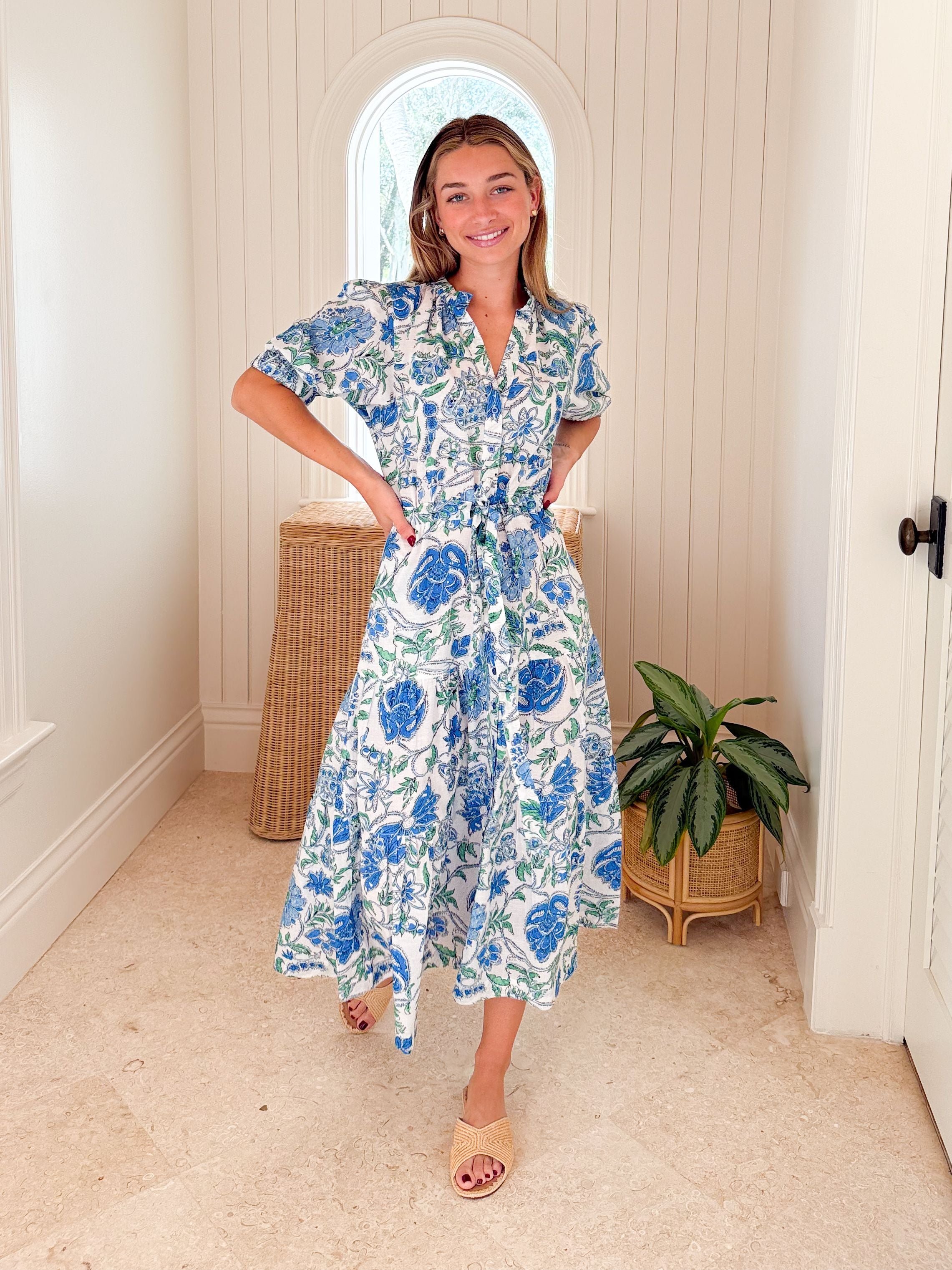 LOLA AUSTRALIA Austen Midi Dress Julie Grey